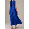 image:imageCHARTOU Summer Linen Maxi Dress Casual Shift Sleeveless Tank Sundress Beach Dresses with PocketsBlue