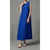 image:imageCHARTOU Summer Linen Maxi Dress Casual Shift Sleeveless Tank Sundress Beach Dresses with PocketsBlue
