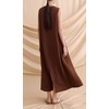 image:imageCHARTOU Summer Linen Maxi Dress Casual Shift Sleeveless Tank Sundress Beach Dresses with PocketsBrown