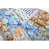 image:imageCHARTOU Women Boho Floral Printed Long Dress Summer Lantern Half Sleeve Beach Flowy Loose Swing Chiffon SundressBlue