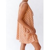 image:imageCHARTOU Women Floral Boho Mini Dress V Neck Tie Front Sleeveless Summer Beach Vacation Sundress with PocketsPeach