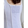 image:imageCHARTOU Women Strap Contrast Trim Linen Tank Long Dress Elegant Zip Up Back Smocked Party Flowy DressPurple