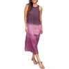 image:imageCHARTOU Women Sleeveless Gradient Color Linen Long Dress Summer Side Slit Casual Halter Tunic DressPurple