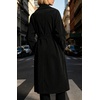 image:imageCHARTOU Women Oversized Corduroy Trench Coat Double Breasted Long Midi Jacket with BeltBlack