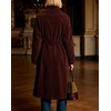 image:imageCHARTOU Women Oversized Corduroy Trench Coat Double Breasted Long Midi Jacket with BeltBurgundy