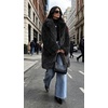 image:imageCHARTOU Womens Faux Fur Coat Luxury Fluffy Lapel Jacket MidLength Winter CoatBlack