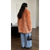 image:imageCHARTOU Womens Faux Fur Coat Luxury Fluffy Lapel Jacket MidLength Winter CoatOrange