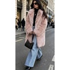 image:imageCHARTOU Womens Faux Fur Coat Luxury Fluffy Lapel Jacket MidLength Winter CoatPink