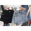 image:imageCHARTOU Womens Summer High Rise Asymmetrical Jean Shorts Criss Crossover Hot ShortsBlack