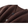 image:imageCHARTOU Women Cardigan Sweater Button Down Rolled Chunky Knit Slouchy Cardigan CoatBrown