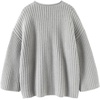 image:imageCHARTOU Women Cardigan Sweater Button Down Rolled Chunky Knit Slouchy Cardigan CoatGrey