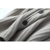 image:imageCHARTOU Women Cardigan Sweater Button Down Rolled Chunky Knit Slouchy Cardigan CoatGrey
