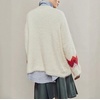 image:imageCHARTOU Women Color Contrast Fuzzy Pullover Sweater Fall Winter Oversized Crewneck Long Sleeve Knit Jumper TopsWhite