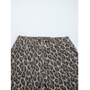 image:imageCHARTOU Women Leopard Wide Leg Jeans Baggy Elastic Waist Frayed Hem Denim Cheetah Print Pants with PocketsLeopard