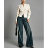 image:imageCHARTOU Women Polka Dot Cardigan Sweater Crewneck Button Down Long Sleeve Crop KnitwearBeige