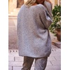 image:imageCHARTOU Women V Neck Off Shoulder Knit Sweater Fall Casual Heart Graphic Oversized Pullover Sweater JumpersGrey