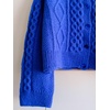 image:imageCHARTOU Womens Cable Knit Cardigan Sweater Button Down Crewneck Long Sleeve Oversized Chunky Knit Cardigan Fall CoatBlue