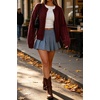 image:imageCHARTOU Womens Cable Knit Cardigan Sweater Button Down Crewneck Long Sleeve Oversized Chunky Knit Cardigan Fall CoatWine