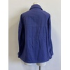 image:imageCHARTOU Womens Oversized Denim Jacket Boyfriend Cargo Jean Shacket Lapel Short Trench Coat with PocketsBlue