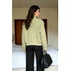 image:imageCHARTOU Womens Ribbed Knit Cardigan Sweater Stand Collar Button Down Oversized Chunky Knit Jacket Coat for Fall WinterGreen