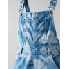 image:imageCHARTOU Womens Tie Dye Denim Overalls Loose Fit Barrel Leg Crop Pants Summer Casual Adjustable Straps Bib Jean JumpsuitBlue