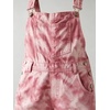 image:imageCHARTOU Womens Tie Dye Denim Overalls Loose Fit Barrel Leg Crop Pants Summer Casual Adjustable Straps Bib Jean JumpsuitPink