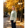image:imageCHARTOU Women Oversized Chunky Fair Isle Knit Sweater Lantern Sleeve Jumper Loose PulloverMint