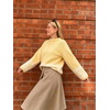 image:imageCHARTOU Women Oversized Chunky Fair Isle Knit Sweater Lantern Sleeve Jumper Loose PulloverYellow