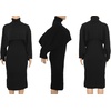 image:imageCHARTOU Womens 2 Piece Sweater Dress Sets Cable Knit Turtleneck Jumper Tank Dress Sheath OutfitsBlack