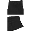 image:imageCHARTOU Womens 2 Piece Sweater Dress Sets Cable Knit Turtleneck Jumper Tank Dress Sheath OutfitsBlack