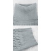 image:imageCHARTOU Womens 2 Piece Sweater Dress Sets Cable Knit Turtleneck Jumper Tank Dress Sheath OutfitsGrey