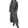 image:imageCHARTOU Two Pieces Skirt Sets for Women Winter Fashion 2025 Sequins Sweater Dress Lounge Travel OutfitsGrey