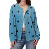 image:imageCHARTOU Womens Polka Dot Cardigan Causal Long Sleeve Open Front Button Down Loose Lightweight Fall SweatersBlue