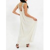 image:imageCHARTOU Women Crochet Lace Maxi Dress Scroop Neck Sleeveless Summer Beach Vacation Flowy Sundress with PocketsBeige