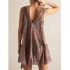 image:imageCHARTOU Women Lace Trim Sheer Baby Mini Slip Dress Sexy Base Layer Summer Beach Coverups Vacation OutfitsGreen