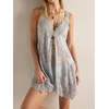 image:imageCHARTOU Women Lace Trim Sheer Baby Mini Slip Dress Sexy Base Layer Summer Beach Coverups Vacation OutfitsGrey