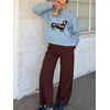 image:imageCHARTOU Women Y2k Knit Sweater Cute Graphic Oversized Pullover Crewneck Fall JumperBlue