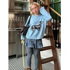 image:imageCHARTOU Women Y2k Knit Sweater Cute Graphic Oversized Pullover Crewneck Fall JumperBlue
