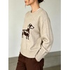 image:imageCHARTOU Women Y2k Knit Sweater Cute Graphic Oversized Pullover Crewneck Fall JumperOat