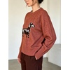 image:imageCHARTOU Women Y2k Knit Sweater Cute Graphic Oversized Pullover Crewneck Fall JumperRed