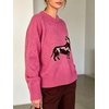 image:imageCHARTOU Women Y2k Knit Sweater Cute Graphic Oversized Pullover Crewneck Fall JumperRose
