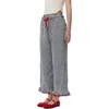image:imageCHARTOU Women Gingham Pants Cotton Plaid Ruffle Hem Lounge Boxer Y2k Pj Bottoms Crop PantsBlack