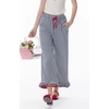 image:imageCHARTOU Women Gingham Pants Cotton Plaid Ruffle Hem Lounge Boxer Y2k Pj Bottoms Crop PantsNavy