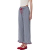 image:imageCHARTOU Women Gingham Pants Cotton Plaid Ruffle Hem Lounge Boxer Y2k Pj Bottoms Crop PantsNavy