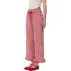 image:imageCHARTOU Women Gingham Pants Cotton Plaid Ruffle Hem Lounge Boxer Y2k Pj Bottoms Crop PantsRed