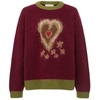 image:imageCHARTOU Fall Pullover Sweaters for Women Casual Loose Ribbed Knit Jumper Cute TopsWine Red