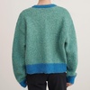 image:imageCHARTOU Women Dressy Knit Cardigan Button Up Contrast Sweater Lady Jacket Outwear 2024 Fall OutfitsLake Blue