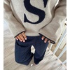 image:imageCHARTOU Women Lightweight Pullover Sweater Round O Neck Star Print Contrast Trim Crop Knit Sweater TopsKhaki