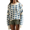 image:imageCHARTOU Women Y2k Oversized Sweater Cute Fish Graphic Crew Neck Fall Casual JumperBlue
