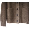 image:imageCHARTOU Women Button Down Cardigan Stand Collar Knit Coat Fall Oversized SweaterBrown